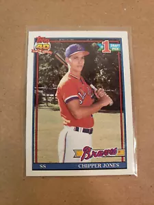 CHIPPER JONES Rookie RC 1991 Topps #1 Draft Pick Atlanta Braves #333 - Picture 1 of 2