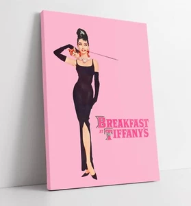 AUDREY HEPBURN BREAKFAST AT TIFFANYS -DEEP FRAMED CANVAS WALL ART PRINT - Picture 1 of 2
