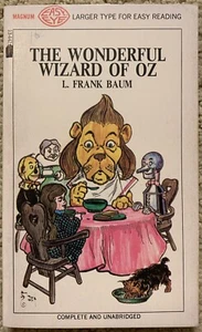 THE WONDERFUL WIZARD OF OZ (OZ #1) L. FRANK BAUM 1968 MAGNUM EASY EYE PAPERBACK - Picture 1 of 11