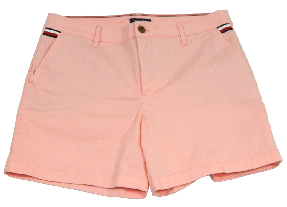 Pantalones Cortos Chinos Para Mujer Tommy Hilfiger Elastizados Melocotón Etiqueta 10 Medidos Talla 32 Foto 1 de 3