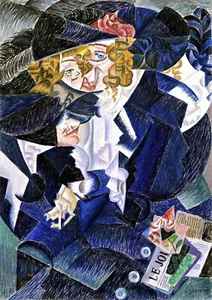 Ritratto di signora M.S. Riproduzione dipinto di Gino Severini - Foto 1 di 3