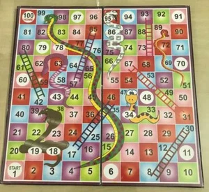 Gamez Galore Snakes and Ladders Folding Game foldable Board Game - Picture 1 of 1