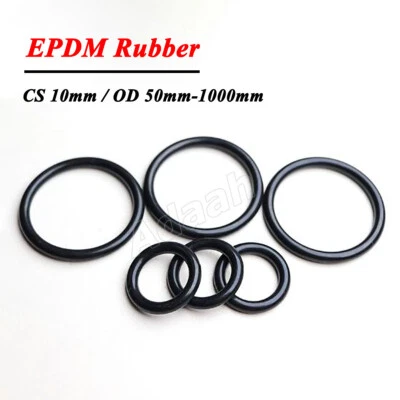 O-Rings EPDM Rubber 10mm Cross Section O Ring Seals Washer Gasket OD 50mm-1000mm