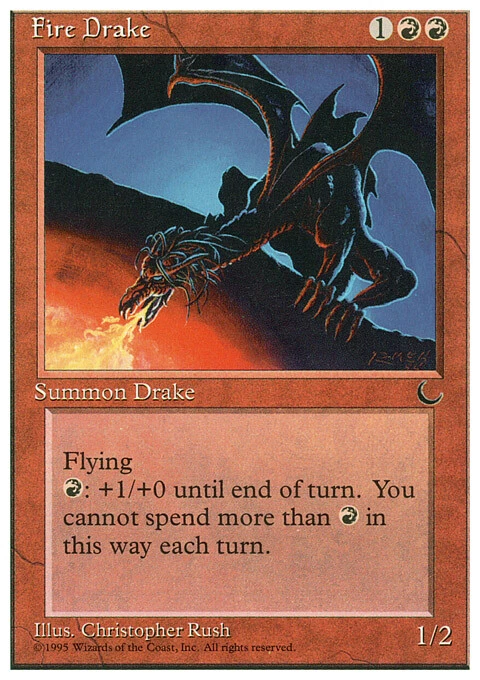 Magic the Gathering MTG Fire Drake (47) Chronicles   NM - Image 1 of 1