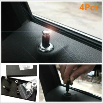  Carbon Fiber Interior Dash Door Lock Knob Pins For Auto Car Truck Universal4Pcs - Imagem 1 de 4