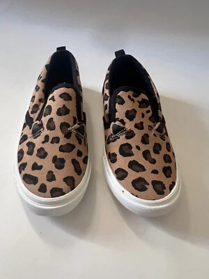 Nuevas Tenis Sin Cordones Para Niña Viejas Azul Marino Estampado Guepardo - Talla: Juvenil 11 Foto 1 de 4