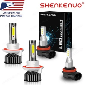 H13 H11 LED Bulbs High Low Beam 6000K 130W Conversion Kits Bright White - Picture 1 of 11