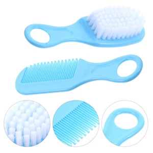 1 Set Baby Brush and Comb Newborn Infant Massage Hair Brush Comb Kit (Blue) - Picture 1 of 12