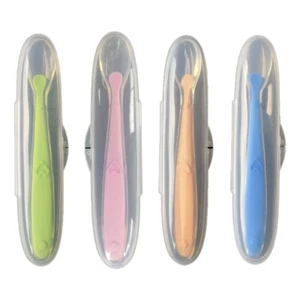 Baby Soft Silicone Spoon with Storage Box Candy Color Spoon Children - Picture 1 of 12