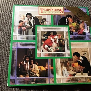 THE TEMPTATIONS GIVE LOVE AT CHRISTMAS 1980 LP MOTOWN PRINT VINTAGE VINYL 8TRX - Picture 1 of 18