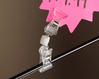 Retail Sign Holder Double Clip-On-10 pieces GREAT FOR WIRE FIXTURES! - Image 1 of 3
