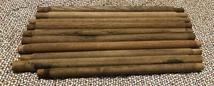 LOT OF (10) VINTAGE OAK CHAIR ROUND SPINDLE REPLACEMENT PARTS 11-13" # A-5 - Picture 1 of 3