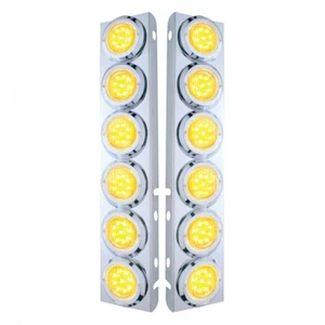 Soporte purificador de aire Peterbilt 9 luces y biseles LED 2" - LED ámbar/lente transparente - Imagen 1 de 11