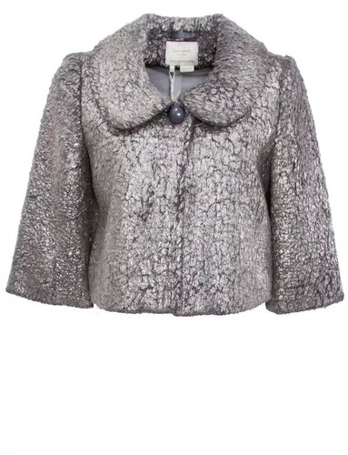 Giacca tagliata Kate Spade New York Nicole mercurio fucile finta taglia small