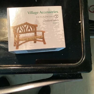 2 Department 56 Village Accessories Woodland Bench #4025453 - Picture 1 of 4