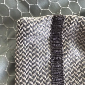 Rose Tree PLACIO Euro Sham 26x26 Blue Ivory Chevron Reversible Button Closure - Picture 1 of 6