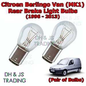 For Citroen Berlingo Rear Brake Light Bulbs Pair of Stop Tail Bulb Van (96-13) - Picture 1 of 1