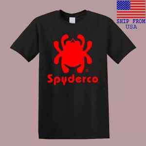 Spyderco Knife Red Symbol Logo Men's Black T-Shirt Size S-5XL