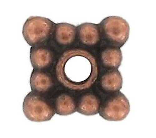 Perla Rondella Intercalare Metallo Quadrato 6 Mm Rame 10 Pezzi - Immagine 1 di 1