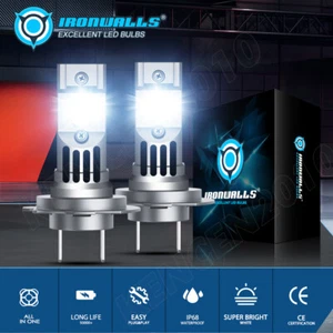 2x H7 LED Headlight Bulb Kit High or Low Beam 6500K For Ram ProMaster 2014-2024 - Picture 1 of 12