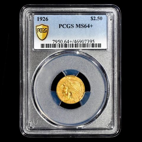 1926-P $2.50 GOLD INDIAN QUARTER EAGLE ✪ PCGS MS-64+ ✪ PLUS UNC BU ◢TRUSTED◣ Cover