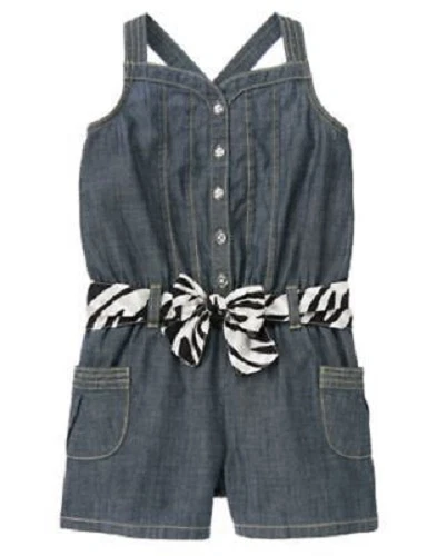 Gymboree Girl Size 6 Wild for Zebra One-Piece Romper with Fabric Belt NEW - Image 1 of 1