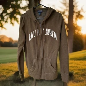 Polo Jeans Company Hoodie Herren XL grün Full Zip Jacke Pullover Academia bequem Y2K - Bild 1 von 20
