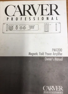 Manuale Carver Pm 1200 - Foto 1 di 1