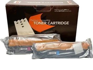 Brother TN225 245/246/255/265/285/296 CYAN MAGENTA Compatible Cartridges 2 Pack - Picture 1 of 4