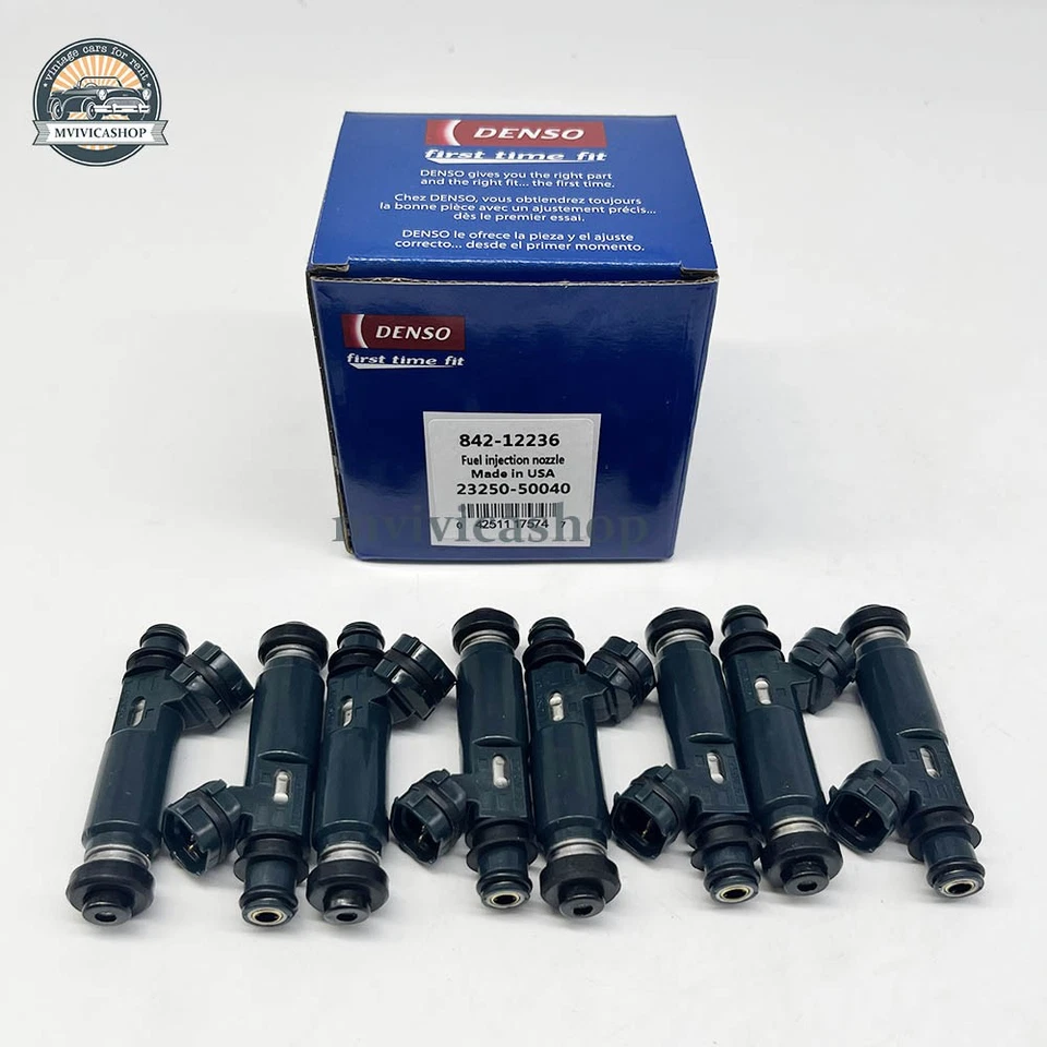 8PCS DENSO Fuel Injectors 23250-50040 For Toyota Tundra 4Runner Lexus GX470 NEW Foto 1 de 4