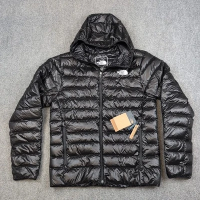 THE NORTH FACE Jacket Mens Medium Black 800 Down Puffer Hoodie Hooded - Image 1 of 4