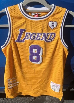 Kobe Bryant Youth Headgear Classics Yellow Mamba Legend Lakers Jersey (M) - Image 1 of 4