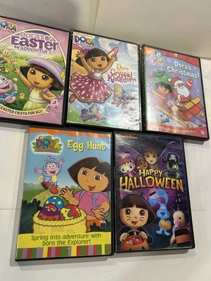 Nickolodeon DVD Dora The Explorer Holiday LOT Of 5 Christmas, Halloween Etc - Image 1 of 3