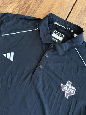 Adidas Texas A&M Aggies Player & Coaches Issued AEROREADY Polo SEC Sz 2XL - Image 1 of 4