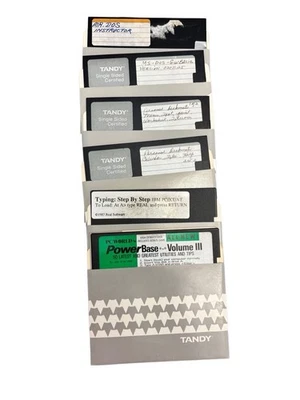Tandy 1000EX MS-DOS Copies Of Misc Start Up Disks 5.25" Floppy & More - Image 1 of 4