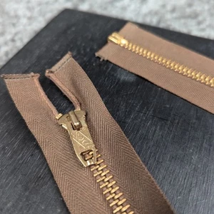 Vintage 50s Zipper Separating Conmar Brown 20" NOS Deadstock Conmatic - Bild 1 von 4