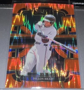 2024 Panini Select Dillon Head Concourse Orange Flash Prizm #93 Miami Marlins - Picture 1 of 2