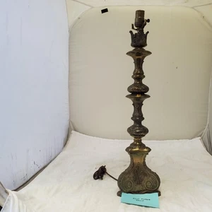 Vintage Solid Brass Claw Foot Table Lamps A6 - Picture 1 of 11