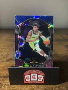 2020 Panini Select Blue White Purple Cracked Ice Prizm Anthony Edwards Rookie RC - Picture 1 of 1