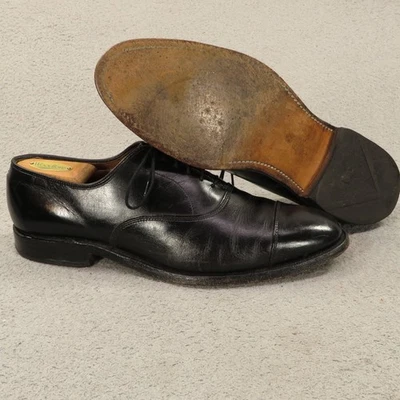 Zapatos Allen Edmonds Para Hombre 9.5 D Fifth Avenue Negro Puntera Cuero Oxford 5th Ave Foto 1 de 4