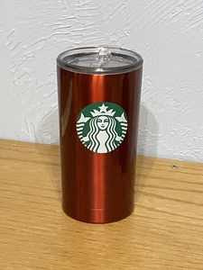 Bicchiere natalizio Starbucks 2021 rosso metallizzato logo sirena 16 oz coperchio trasparente caldo/freddo - Foto 1 di 10
