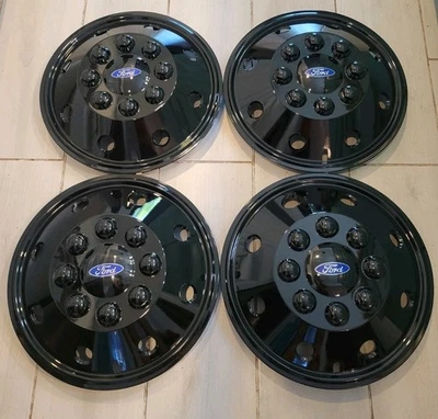 Tapacubos 16" nuevos negros (4) para furgonetas ford transit 150/250/350 Foto 1 de 2