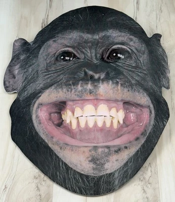 Adulto 18" Gran Tamaño Espuma Mono Sonriente MASCARILLA FACIAL CHIMPANCÉ Halloween Dress-Up Foto 1 de 3