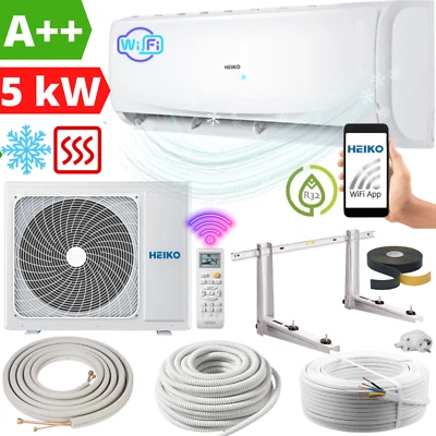 Split Klimaanlage 18000 BTU Klimagerät Inverter Klima 5 kW R32 + Montageset Set - Bild 1 von 4