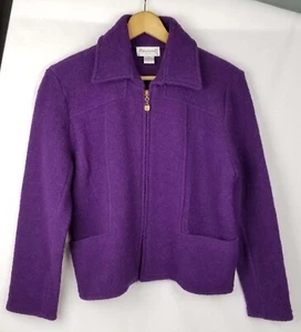 Gorgeous PURPLE Boiled Wool Jacket by Eminent, MEDIUM - Picture 1 of 9