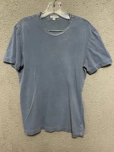 Standard James Perse T-Shirt Size 1 Mens Blue Short Sleeve Distressed - Picture 1 of 5