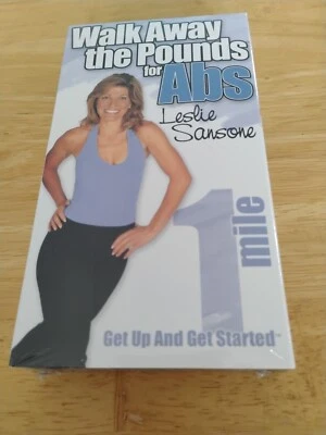 Leslie Sansone Walk Away the Pounds For Abs 1 Mile Get Up & Get Started VHS NEW - Image 1 of 4