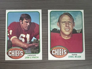 1976 Topps Football Card Lot Kansas City Chiefs Jim Lynch Jerrel Wilson #248 517 - Picture 1 of 2