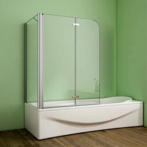 100x70cm Badewannenaufsatz 2-tlg. Faltwand Nano-Glas Duschabtrennung Seitenwand - Bild 1 von 11