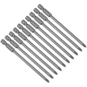 10pcs 100mm 1/4" Hex Shank 4PH1 Magnetic Phillips Head Screwdriver Bits S2 - Picture 1 of 5